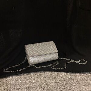 Evening Clutch with Silver Chain